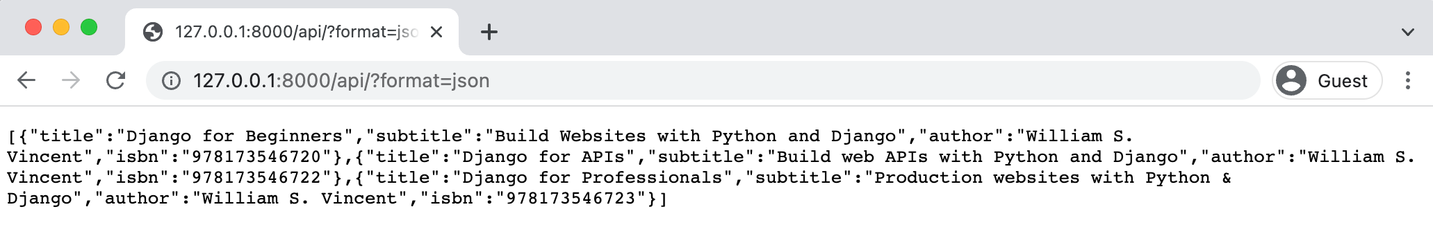 Book API JSON
